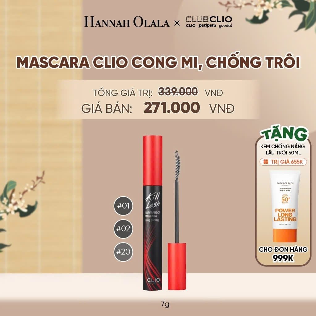 MASCARA CLIO CONG MI, CHỐNG TRÔI - A2054 