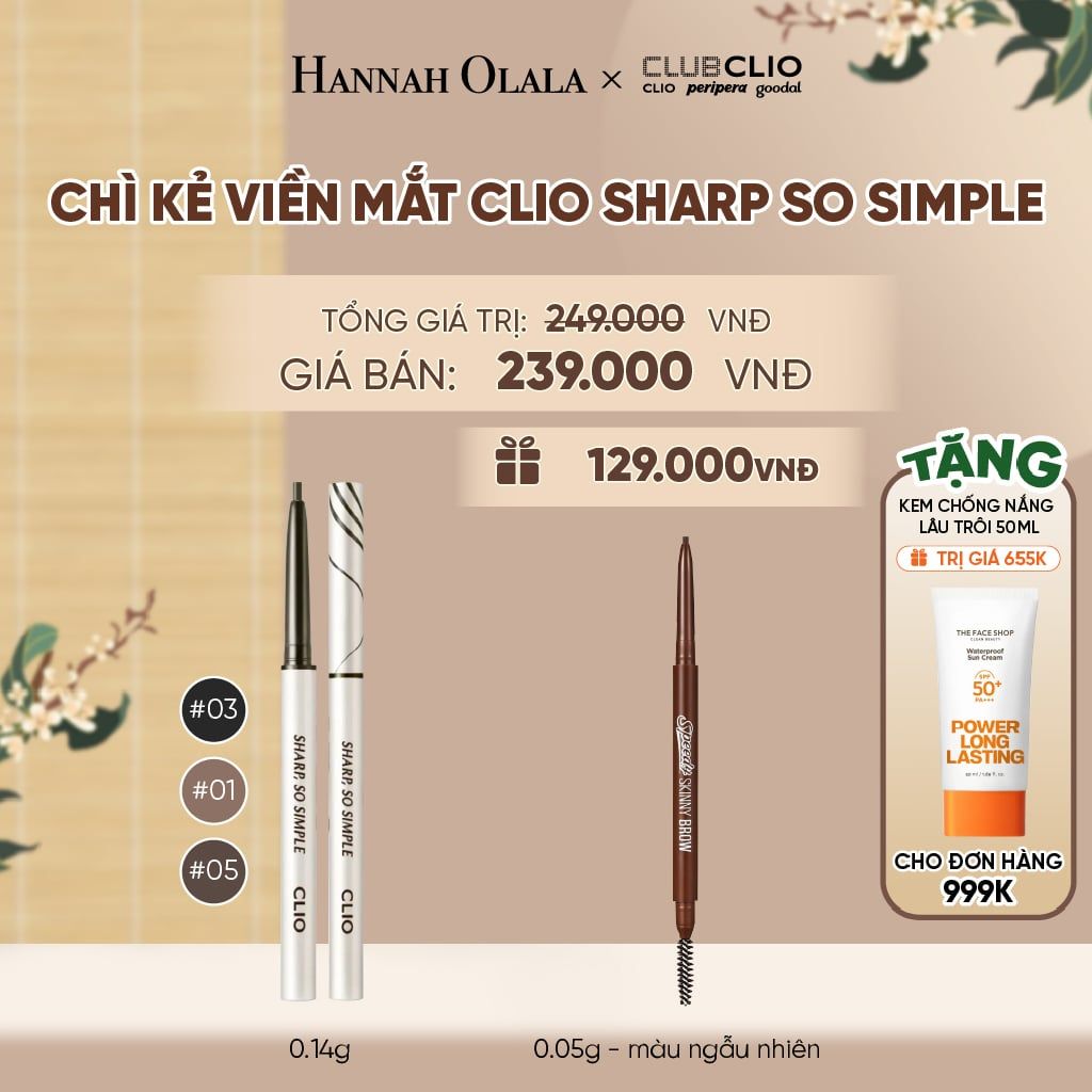  CHÌ KẺ VIỀN MẮT CLIO SHARP SO SIMPLE 0.14G - A2066 