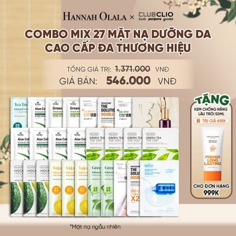  COMBO MIX 27 MẶT NẠ DƯỠNG DA CAO CẤP ĐA THƯƠNG HIỆU - A2090 