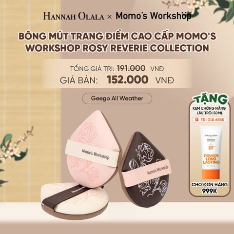  BÔNG MÚT TRANG ĐIỂM CAO CẤP MOMO'S WORKSHOP ROSY REVERIE COLLECTION - A2095 