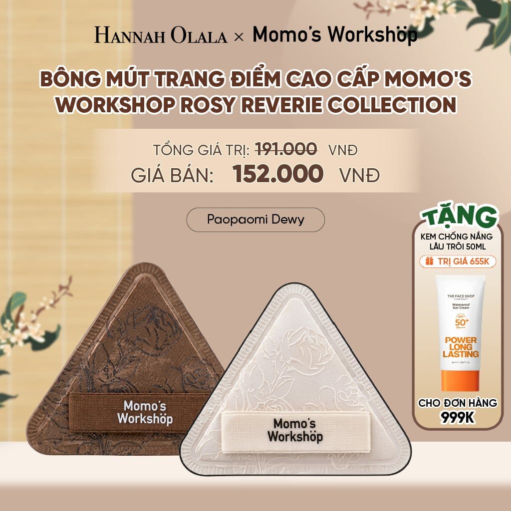  BÔNG MÚT TRANG ĐIỂM CAO CẤP MOMO'S WORKSHOP ROSY REVERIE COLLECTION - A2095 