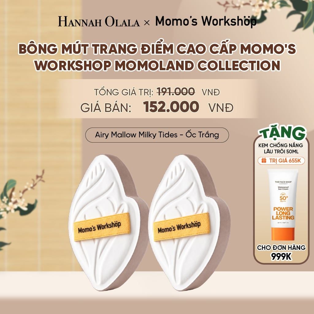  BÔNG MÚT TRANG ĐIỂM CAO CẤP MOMO'S WORKSHOP MOMOLAND COLLECTION - A2098 