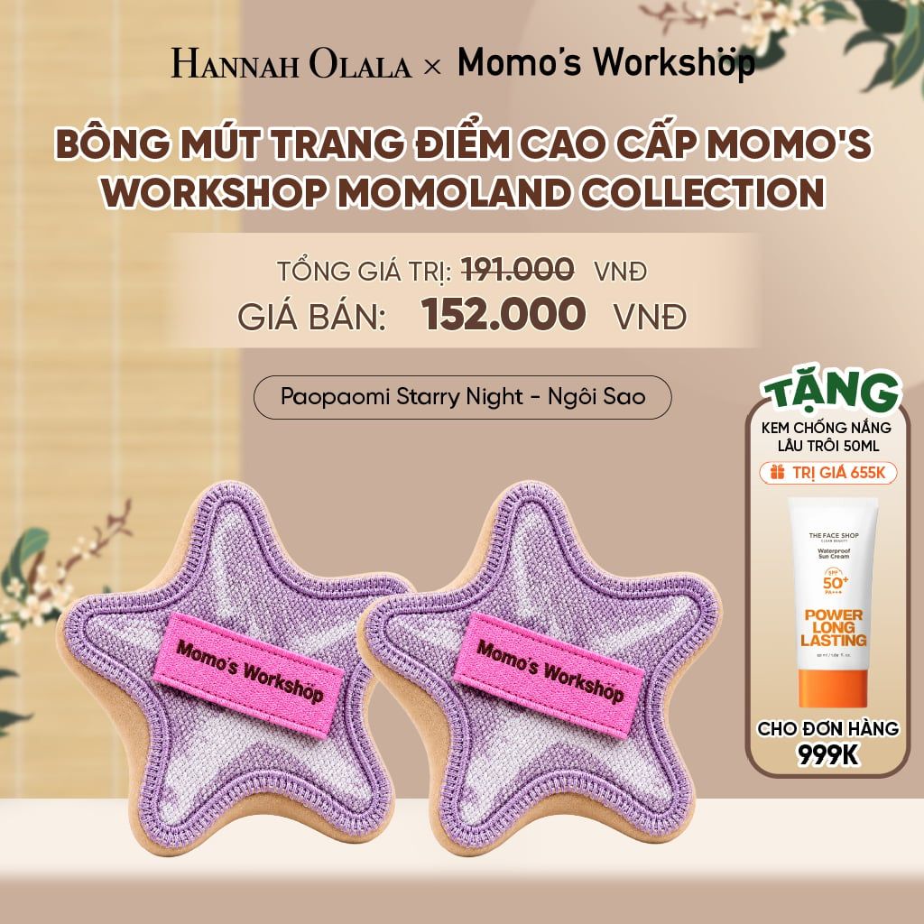  BÔNG MÚT TRANG ĐIỂM CAO CẤP MOMO'S WORKSHOP MOMOLAND COLLECTION - A2098 