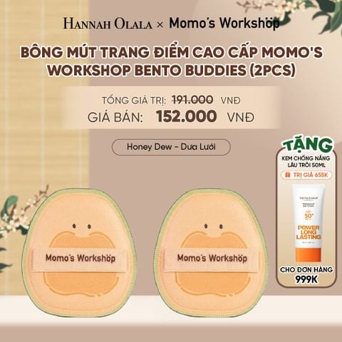  BÔNG MÚT TRANG ĐIỂM CAO CẤP MOMO'S WORKSHOP BENTO BUDDIES (2PCS) - A2105 