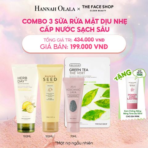  COMBO 3 SỮA RỬA MẶT DỊU NHẸ - CẤP NƯỚC - SẠCH SÂU 