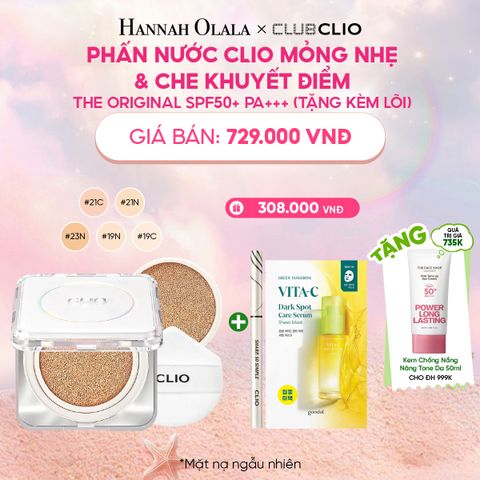  PHẤN NƯỚC CLIO MỎNG NHẸ & CHE KHUYẾT ĐIỂM THE ORIGINAL SPF50+ PA+++ (TẶNG KÈM LÕI) 