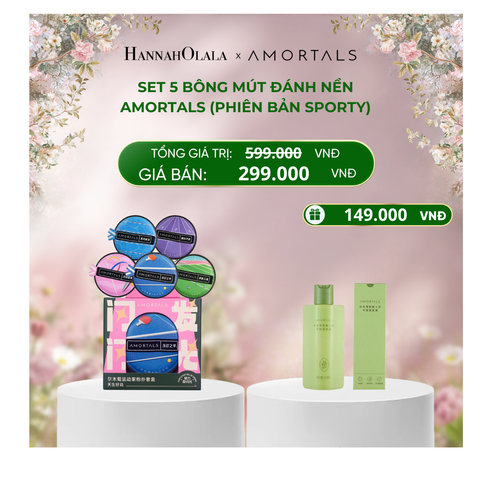 DEAL 5: SET 5 BÔNG MÚT ĐÁNH NỀN AMORTALS (PHIÊN BẢN SPORTY) 
