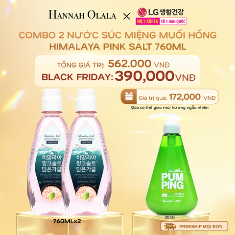  DEAL 31: COMBO 2 NƯỚC SÚC MIỆNG MUỐI HỒNG HIMALAYA PINK SALT 760ML 