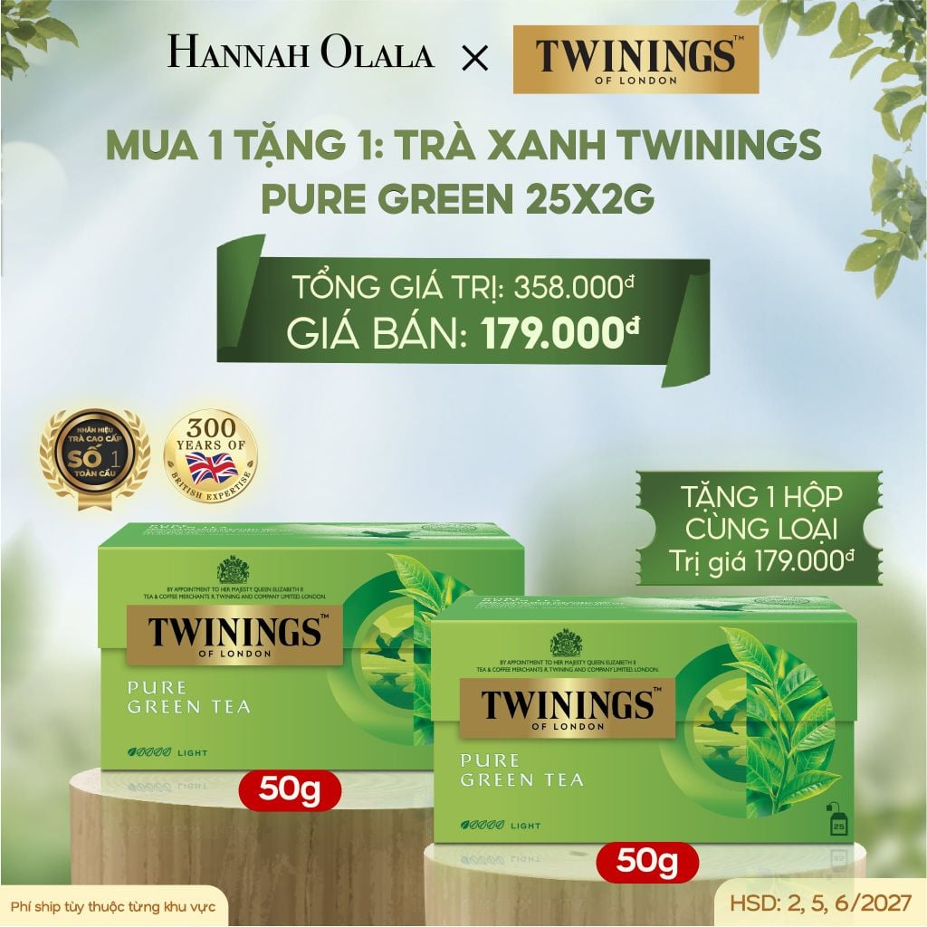  E170_DEAL 4: [MUA 1 TẶNG 1]  TRÀ XANH TWININGS 