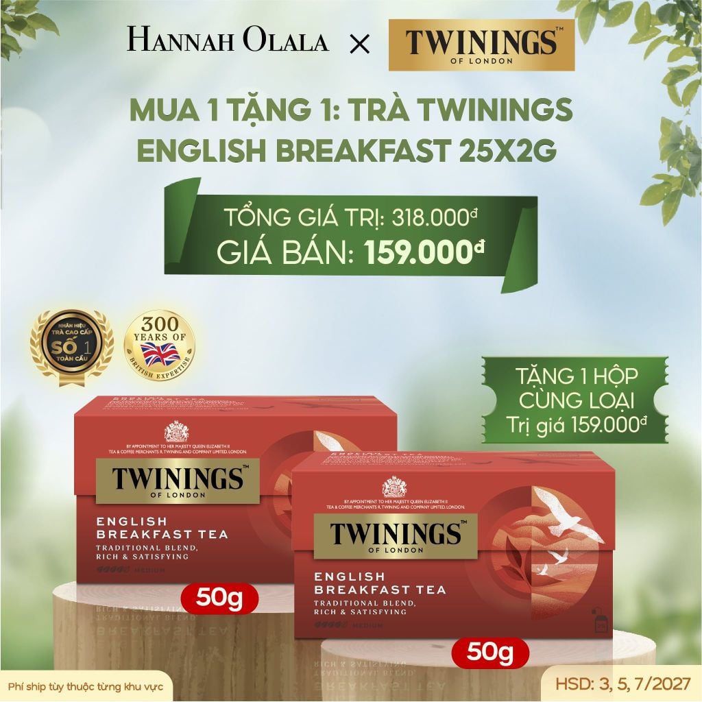  E166_DEAL 1: [MUA 1 TẶNG 1] TRÀ ĐEN TWININGS 25s 
