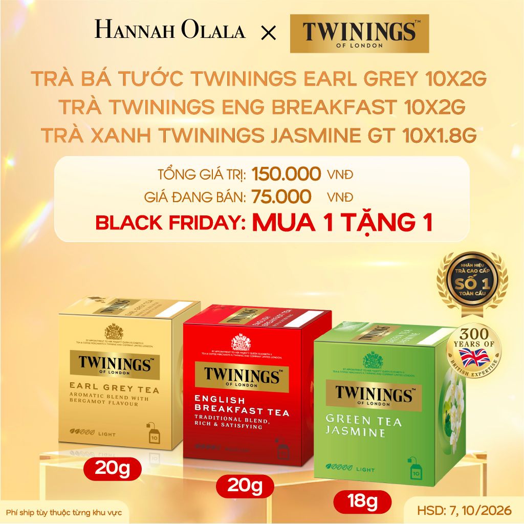  DEAL 3: 2 HỘP TRÀ ĐEN TWININGS 10s 