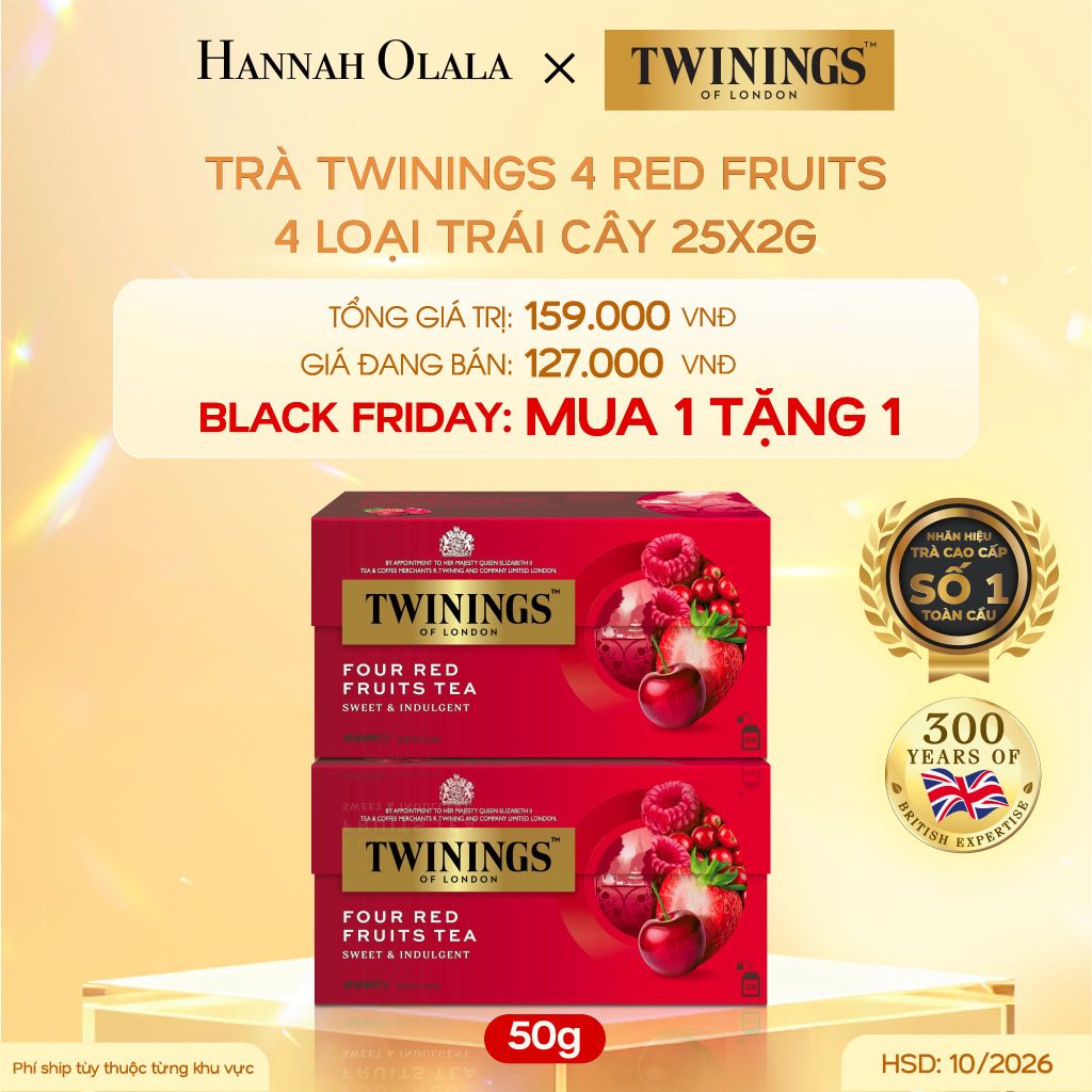  DEAL 4: 2 HỘP TRÀ ĐEN TWININGS VỊ TRÁI CÂY 