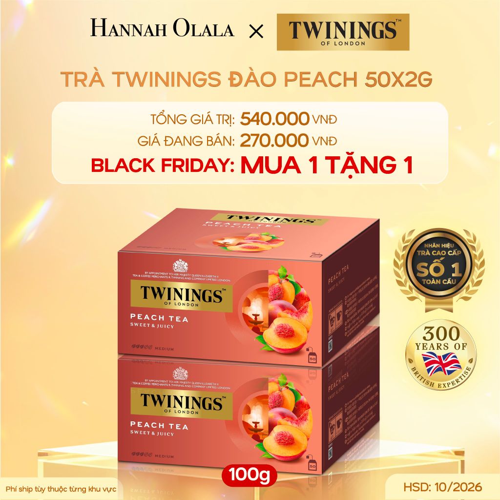  DEAL 4: 2 HỘP TRÀ ĐEN TWININGS VỊ TRÁI CÂY 