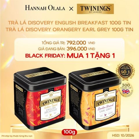  DEAL 7: 2 HỘP TRÀ ĐEN TWININGS DẠNG HỘP THIẾC CAO CẤP 
