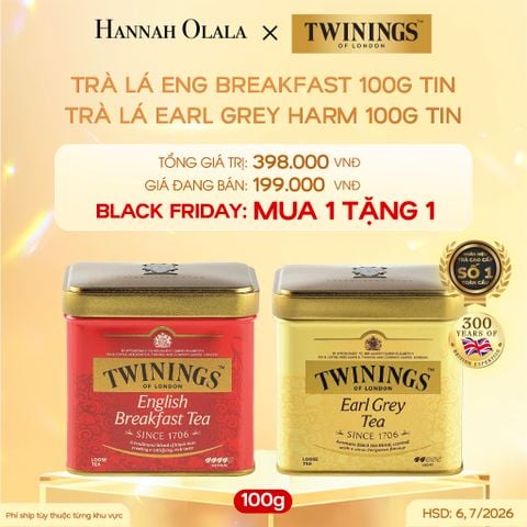  DEAL 8: 2 HỘP TRÀ ĐEN TWININGS DẠNG HỘP THIẾC 