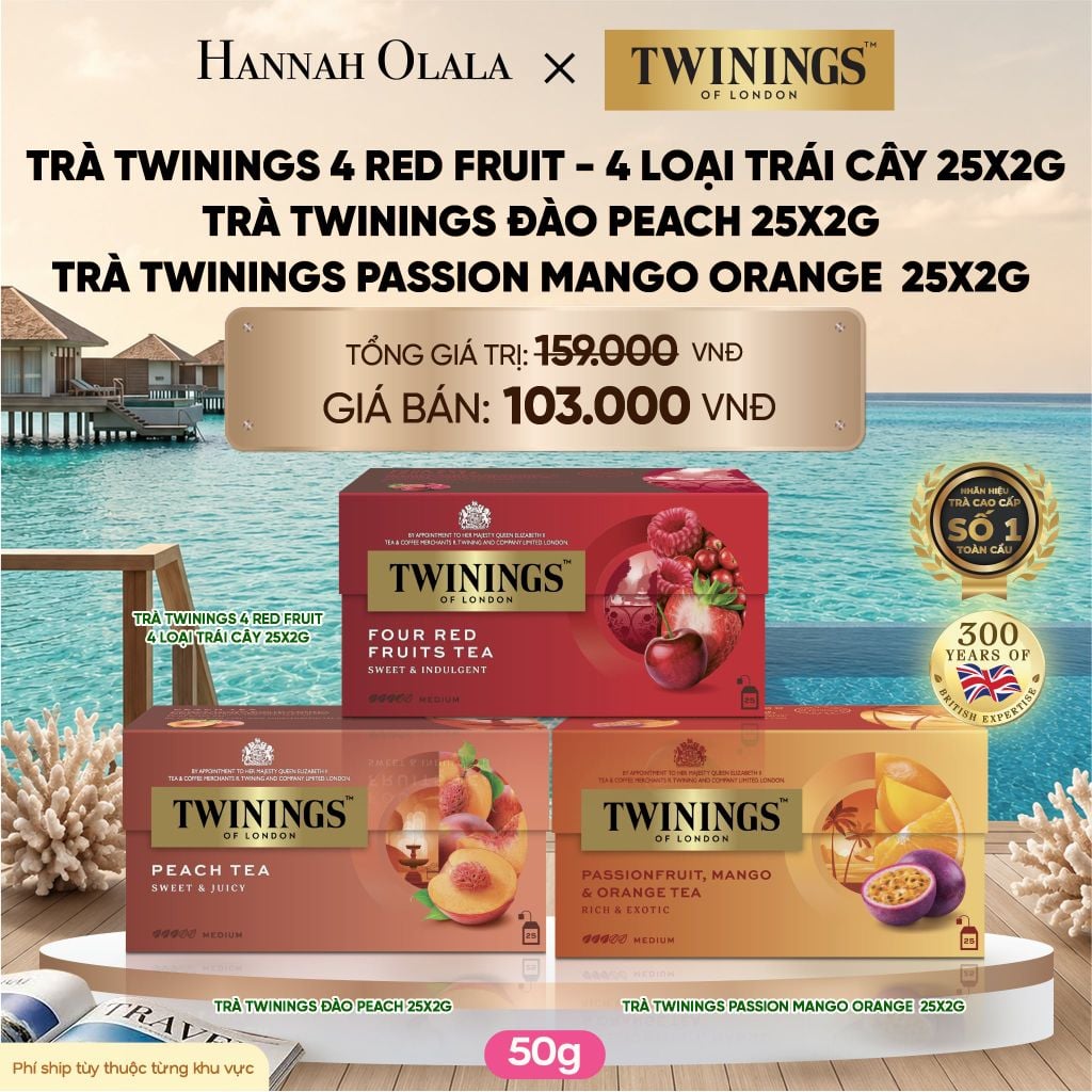  TRÀ ĐEN TWININGS VỊ TRÁI CÂY_ D48 