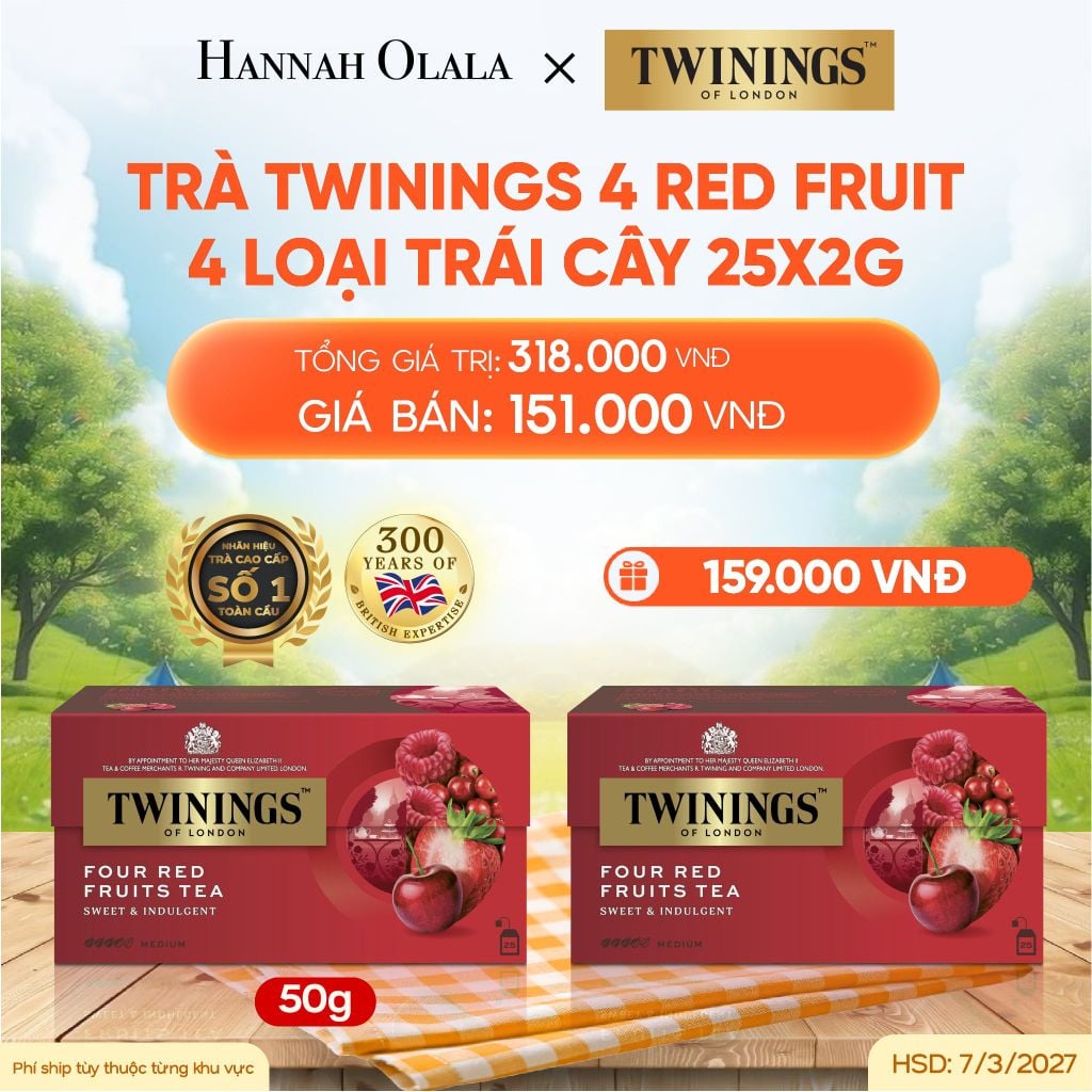  DEAL 3: [MUA 1 TẶNG 1] TRÀ ĐEN TWININGS VỊ TRÁI CÂY 