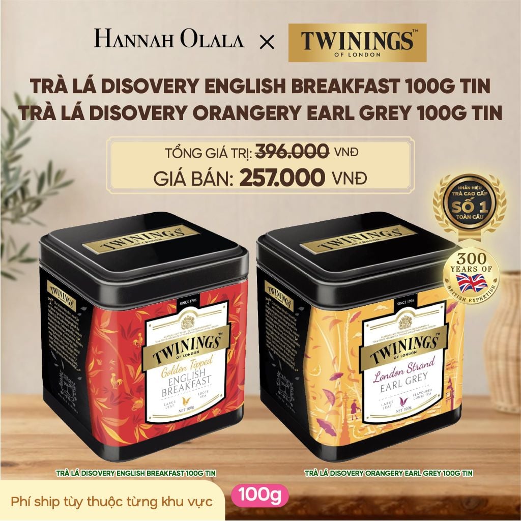 TRÀ ĐEN TWININGS DẠNG HỘP THIẾC CAO CẤP - DEAL 6 - D246 