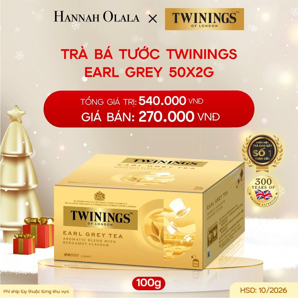  DEAL 2: HỘP TRÀ ĐEN TWININGS 50s - HSD: tháng 10/2026 