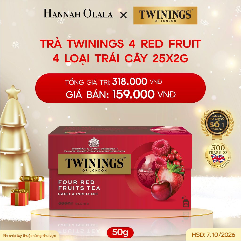  DEAL 4: HỘP TRÀ ĐEN TWININGS VỊ TRÁI CÂY - HSD: Tháng 7,10/2026 