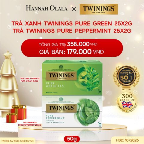  DEAL 5:  HỘP TRÀ XANH / THẢO MỘC TWININGS - HSD: tháng 10/2026 