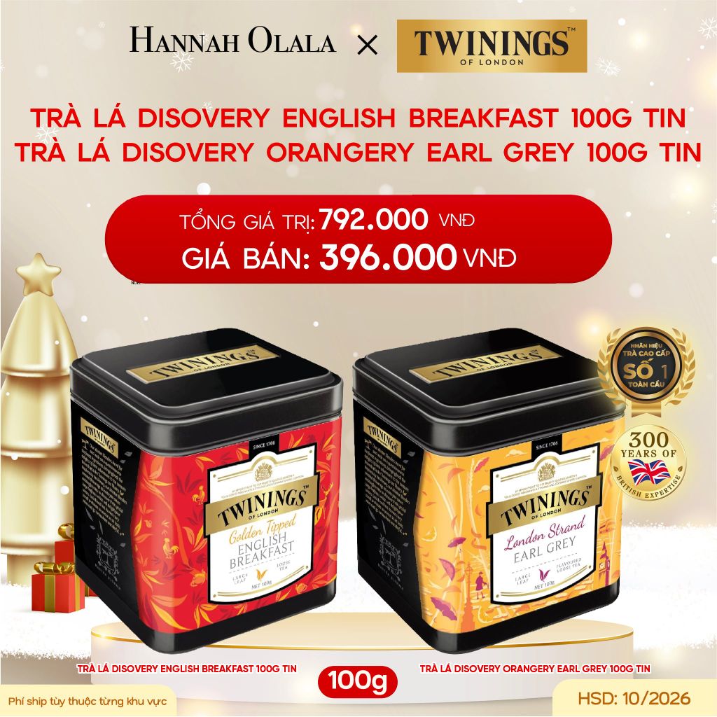  DEAL 6: HỘP TRÀ ĐEN TWININGS DẠNG HỘP THIẾC CAO CẤP - HSD:  Tháng 10/2026 