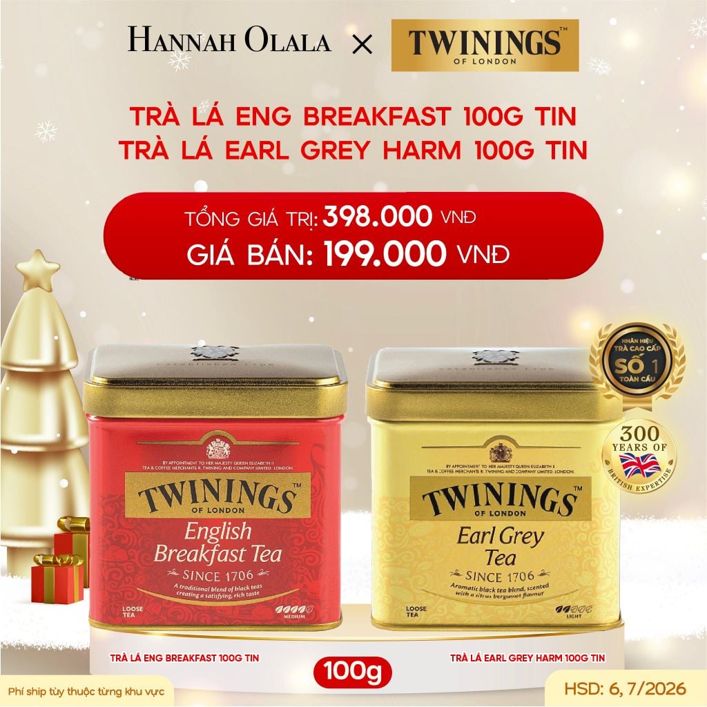  DEAL 7: HỘP TRÀ ĐEN TWININGS DẠNG HỘP THIẾC - HSD: tháng 6,7/2026 