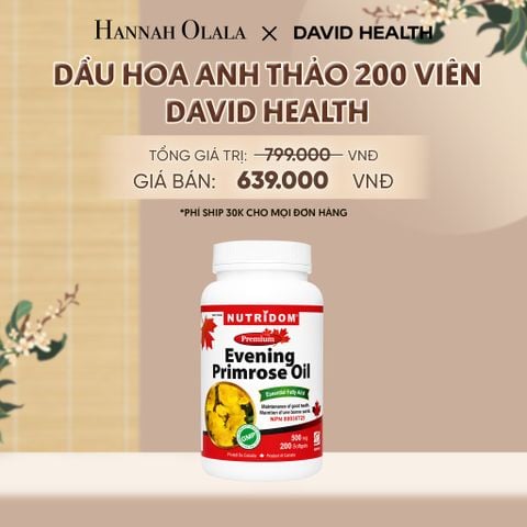  DẦU HOA ANH THẢO CHIỀU (200 VIÊN) DAVID HEALTH - A512 