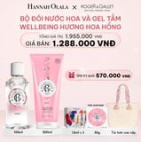  E939_DEAL 3: COMBO LƯU HƯƠNG NƯỚC HOA 100ML & GEL TẮM 200ML WELBEING ROGER&GALLLET 