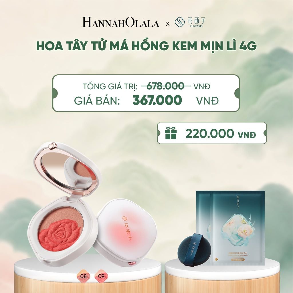  HOA TÂY TỬ MÁ HỒNG KEM MỊN LÌ 4G - A5040 