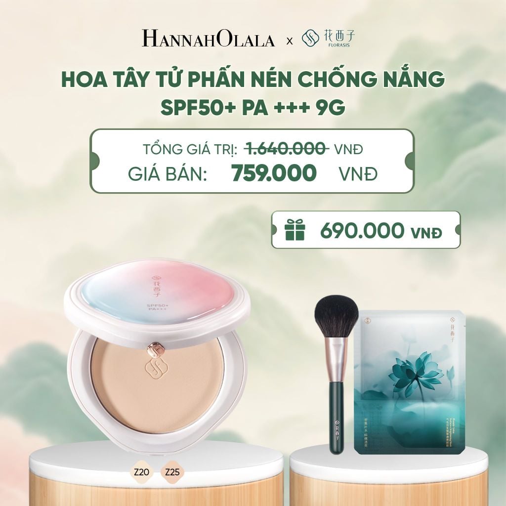  HOA TÂY TỬ PHẤN NÉN CHỐNG NẮNG SPF50 + PA +++ 9G - A5043 