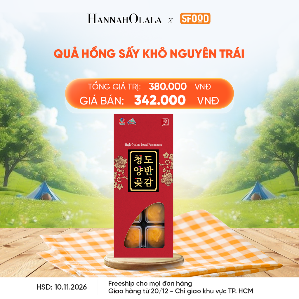  DEAL 20: QUẢ HỒNG SẤY KHÔ NGUYÊN TRÁI [GIAO HÀNG TỪ 20/12 - CHỈ GIAO KHU VỰC TP.HCM] 