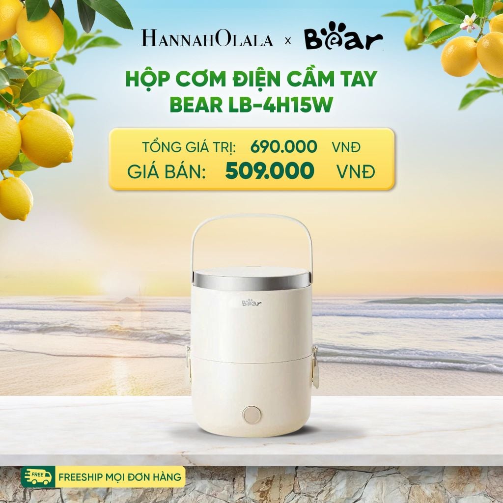 HỘP CƠM ĐIỆN CẦM TAY BEAR LB-4H15W 