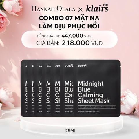  E960: DEAL 3: COMBO 07 MẶT NẠ GIẤY MIDNIGHT BLUE CALMING SHEET MASK 