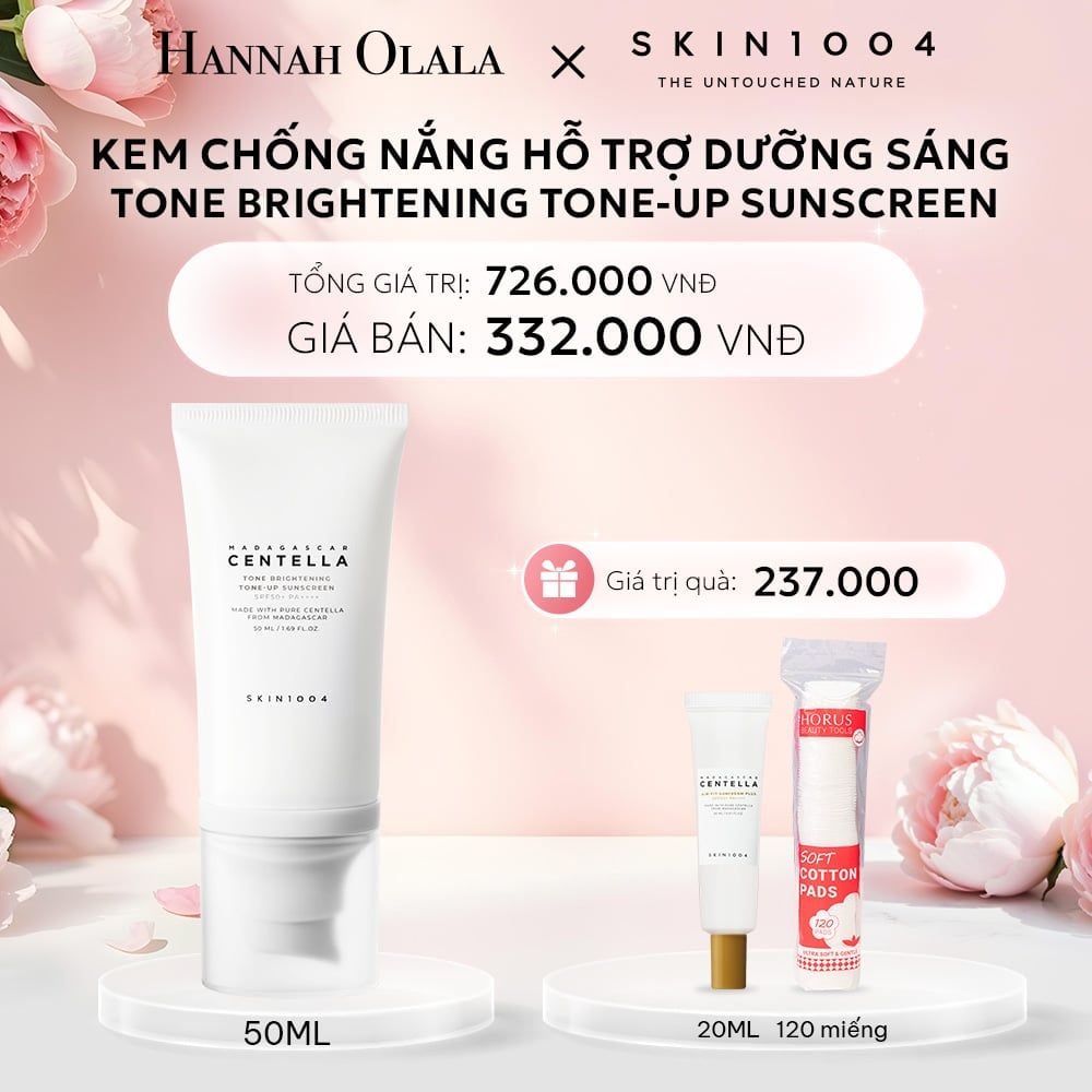  E17: DEAL 2: SKIN1004 KEM CHỐNG NẮNG MADAGASCAR CENTELLA TONE BRIGHTENING TONE-UP SUNSCREEN SPF50+ PA++++ 50ML 