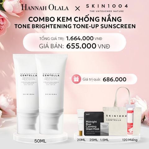  E24: DEAL 5: COMBO 02 KEM CHỐNG NẮNG MADAGASCAR CENTELLA TONE BRIGHTENING TONE-UP SUNSCREEN SPF50+ PA++++ 50ML 