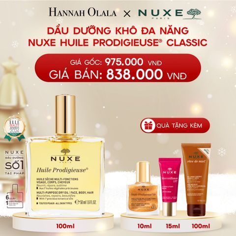  A131_DEAL 1: DẦU DƯỠNG KHÔ ĐA NĂNG NUXE HUILE PRODIGIEUSE 100ML (CHỌN HƯƠNG) 