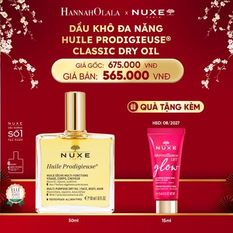  DEAL 3: DẦU DƯỠNG KHÔ ĐA NĂNG NUXE HUILE PRODIGIEUSE 50ML (CHỌN HƯƠNG) 