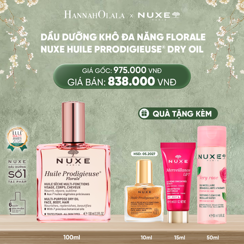  DEAL 1: DẦU DƯỠNG KHÔ ĐA NĂNG NUXE HUILE PRODIGIEUSE 100ML (CHỌN HƯƠNG) 