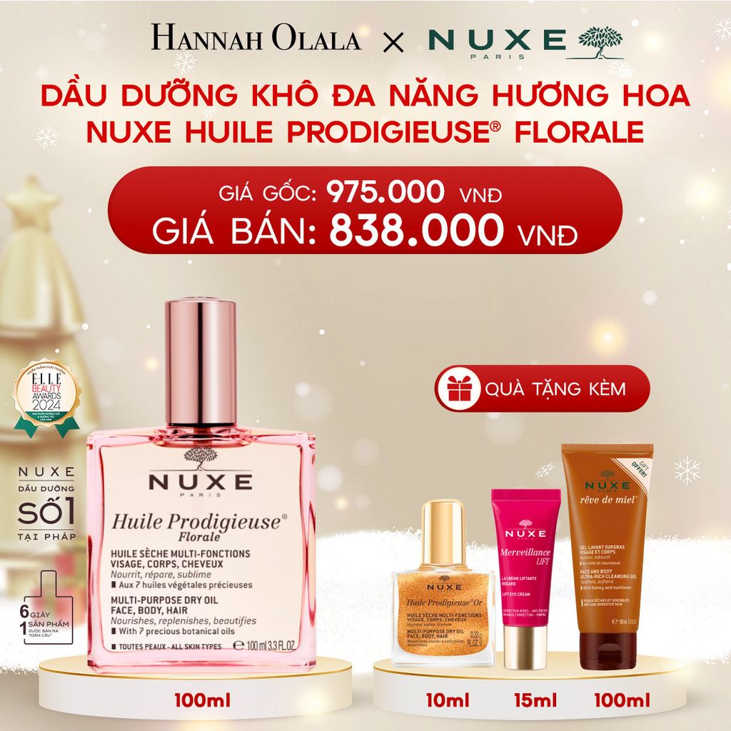  A131_DEAL 1: DẦU DƯỠNG KHÔ ĐA NĂNG NUXE HUILE PRODIGIEUSE 100ML (CHỌN HƯƠNG) 