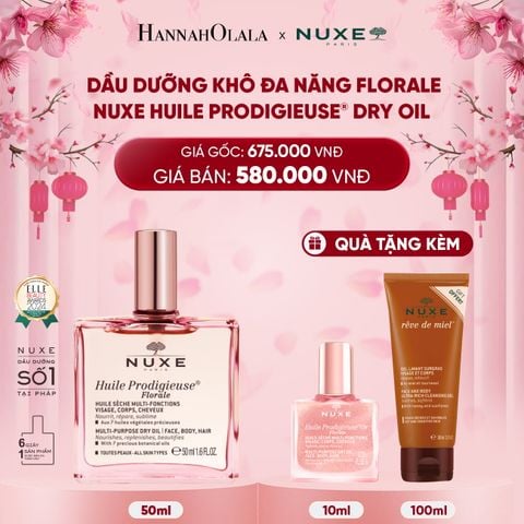  DEAL 3: DẦU DƯỠNG KHÔ ĐA NĂNG NUXE HUILE PRODIGIEUSE 50ML (CHỌN HƯƠNG) 