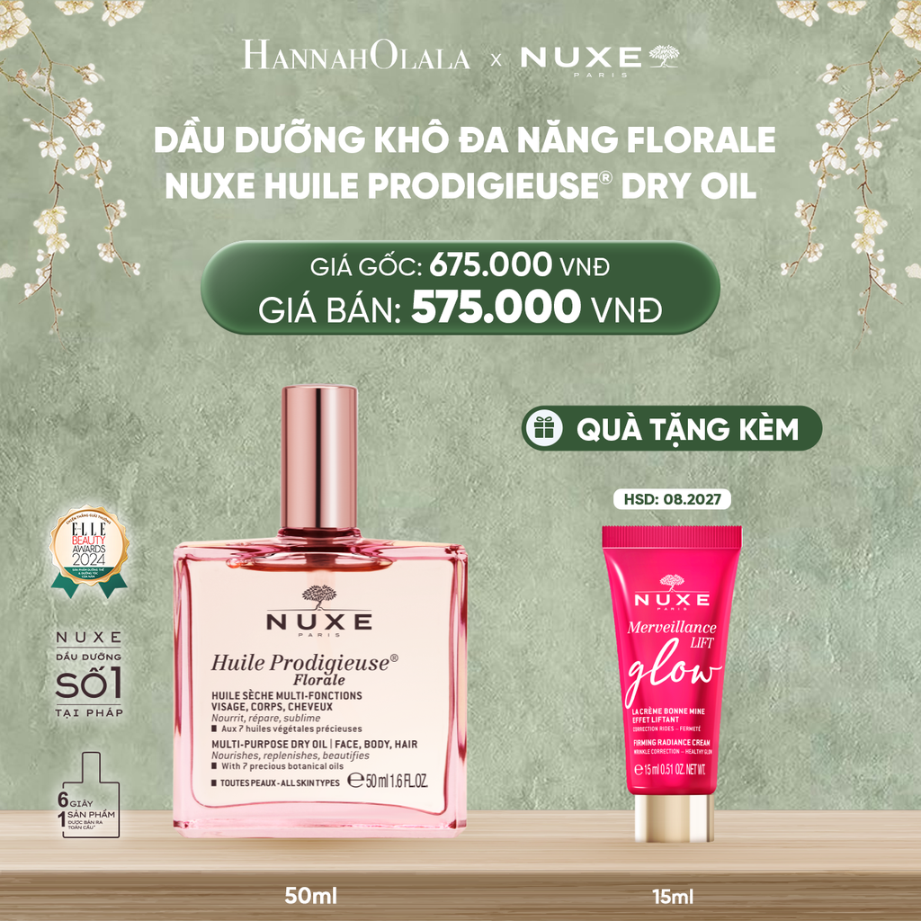  DEAL 3: DẦU DƯỠNG KHÔ ĐA NĂNG NUXE HUILE PRODIGIEUSE 50ML (CHỌN HƯƠNG) 