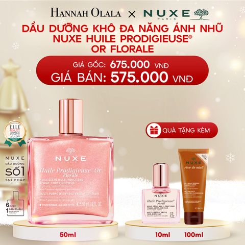  A139_DEAL 4: DẦU DƯỠNG KHÔ ĐA NĂNG ÁNH NHŨ NUXE HUILE PRODIGIEUSE SHIMMERING 50ML (CHỌN HƯƠNG) 