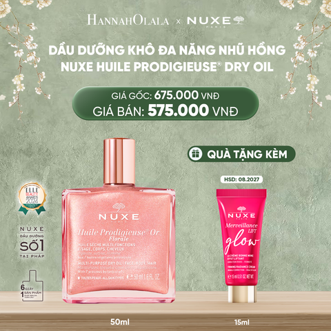  DEAL 4: DẦU DƯỠNG KHÔ ĐA NĂNG ÁNH NHŨ NUXE HUILE PRODIGIEUSE SHIMMERING 50ML (CHỌN HƯƠNG) 