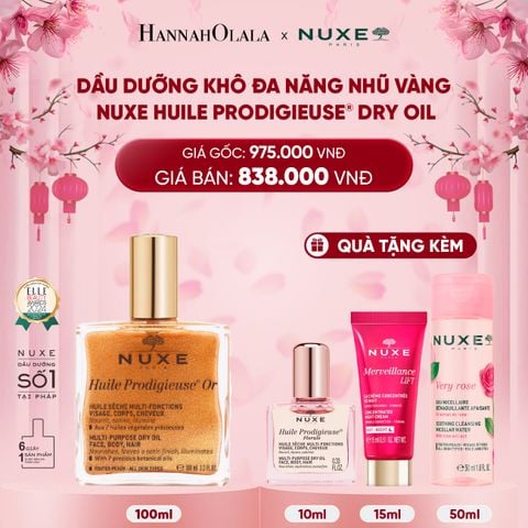  DEAL 2: DẦU DƯỠNG KHÔ ĐA NĂNG ÁNH NHŨ NUXE HUILE PRODIGIEUSE SHIMMERING 100ML 