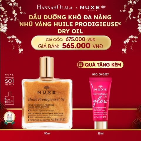  DEAL 4: DẦU DƯỠNG KHÔ ĐA NĂNG ÁNH NHŨ NUXE HUILE PRODIGIEUSE SHIMMERING 50ML (CHỌN HƯƠNG) 