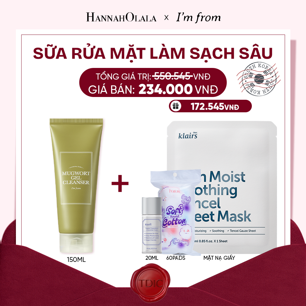 I'M FROM SỮA RỬA MẶT MUGWORT GEL CLEANSER 150ML_M88 