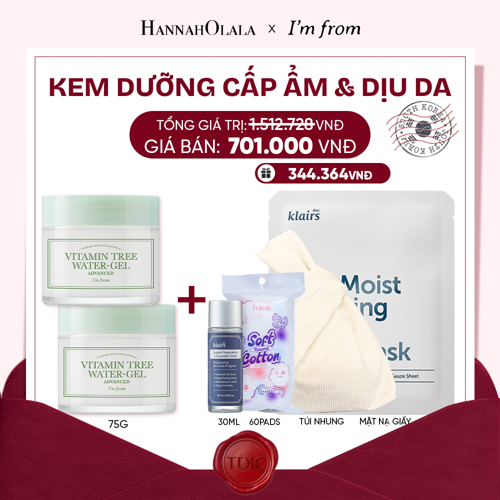 COMBO 02 I'M FROM KEM DƯỠNG VITAMIN TREE WATER-GEL ADVANCED 75G_M92 