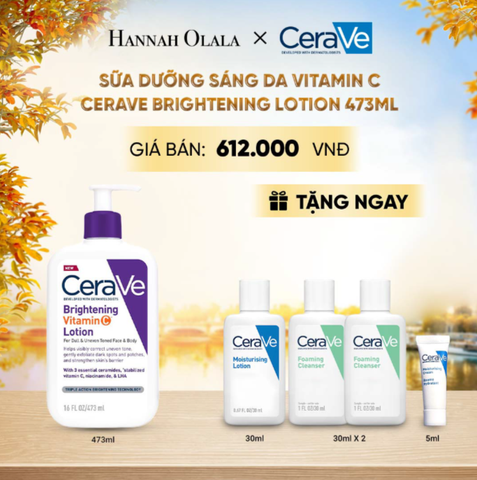  [NEW] SỮA DƯỠNG SÁNG DA VITAMIN C CERAVE BRIGHTENING LOTION 473ML - E293 