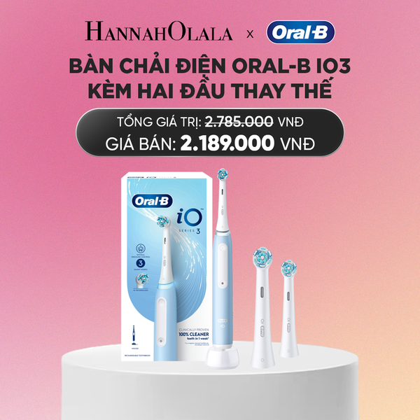  BÀN CHẢI ĐIỆN ORAL-B iO3 CHÍNH HÃNG KÈM ĐẦU THAY THẾ_ A3010 